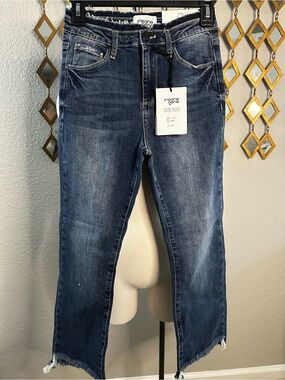 NWT Insane Gene Mid Rise Step Hem Crop Bootcut Jeans Size 3/25